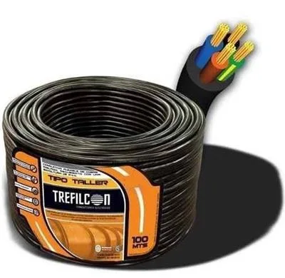 CABLE ELECTRICO TREFILCON TPR 2X2.5MM X10MTS NEGRO