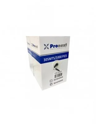 CABLE UTP LAN 5EXT700 CAT 5E EXT 305MTS PRONEXT (EXTERIOR) 0,5MM. PARA CONEXIONES DE HASTA 120MTS