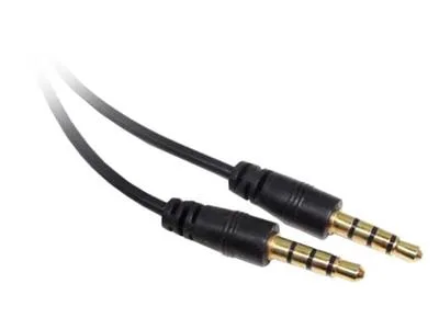 CABLE DE AUDIO STEREO 3.MM DE 4 SECCIONES 1M