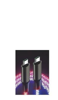 CABLE OPTICO RGB MALLADO TIPO C M A TIPO C M INT.CO 1M  CP01-20-018 NEGRO