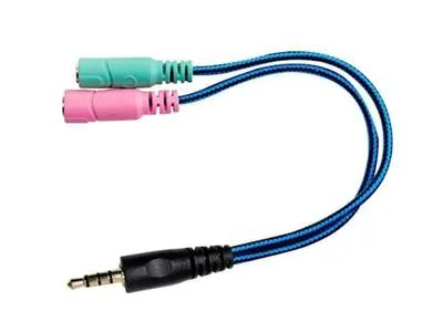 ADAPTADOR 2 STEREO HEMBRA A MACHO DE 4 CONTACTOS