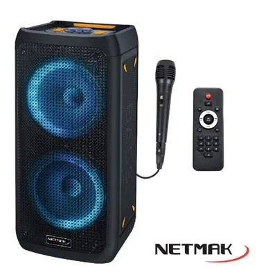PARLANTE NETMAK NM-DINAMITA DOBLE 8" C/MIC