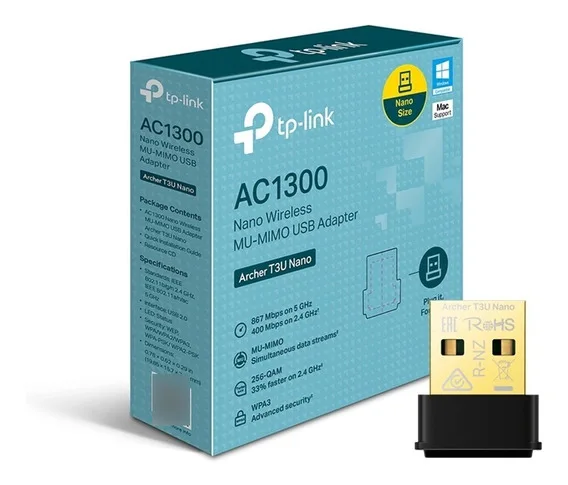 PLACA USB WIFI TP-LINK ARCHER T3U NANO AC1300