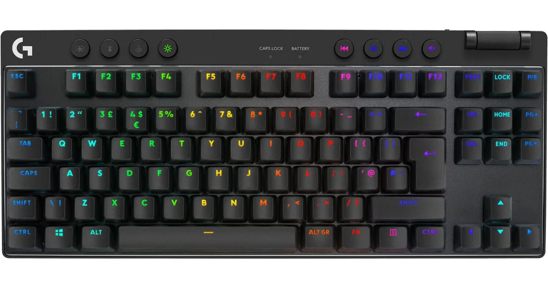 TECLADO LOGITECH GAMER PRO X TKL RAPID BLACK 920-01331
