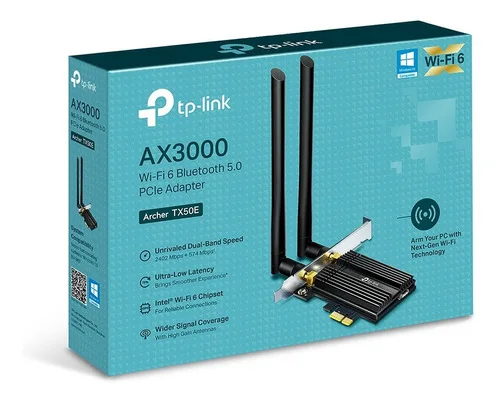 PLACA WIFI PCIE TP-LINK WS ARCHER TX55E WS BLUET00TH AX3000 WIFI 6