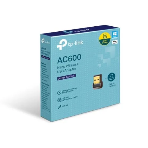 PLACA WIFI USB TP-LINK ARCHER T2U NANO | DUAL BAND 2.4GHZ Y 5GHZ