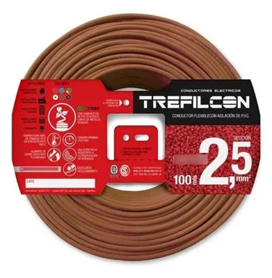 CABLE ELECTRICO TREFILCON 1X2.5MM UNIPOLAR X30MTS MARRON