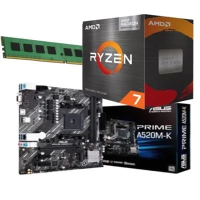 COMBO ACTUALIZACION RYZEN 7 5700G BULK + ASUS A520M-K+ 8GB DDR4 3200 MHZ COMBO0004