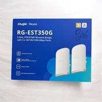 PUENTE INALAMBRICO RUIJIE-REYEE RG-EST350G DUAL BAND 16DBI HASTA 5KM 2 PUERTOS POE SALIDA ALIMENTACI