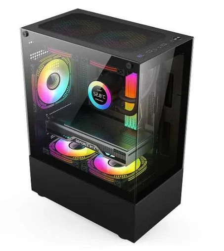 GABINETE ALUNA AL-KS33 GAMER | 3 COOLER + CONTROLADORA RGB | SIN FUENTE