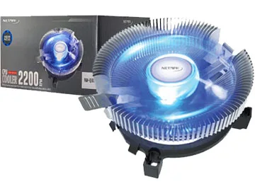 CPU COOLER NETMAK NM-Q80 CON 4 LED AZULES COMPÁTIBLE INTEL LGA775/1150/1151/1155/1156, AMD/AM2/AM2+/
