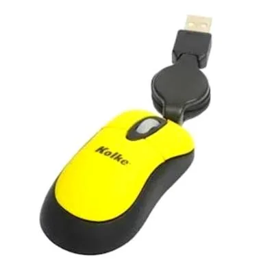 MOUSE USB RETRACTIL MINI KOLKE KM-107 AMARILLO
