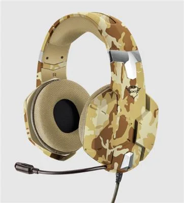 AURICULARES GAMING TIPO VINCHA TRUST GXT 322D C/MIC CARUS DESERT COMPATIBLE PC/PS4 - CODIGO 22125