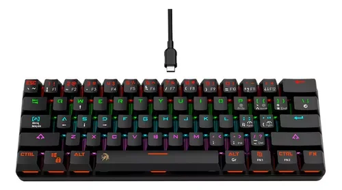 TECLADO MECANICO GAMER NETMAK NM-DOMINATE NEGRO
