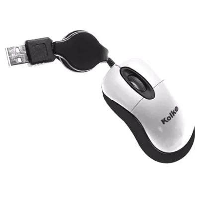 MOUSE USB RETRACTIL MINI KOLKE KM-107 BLANCO