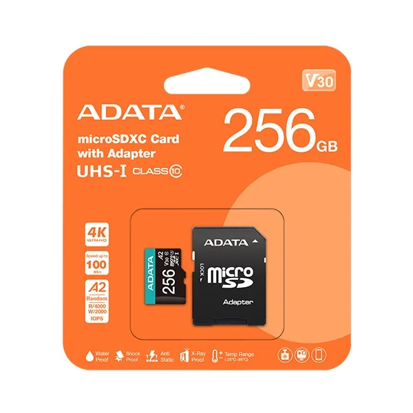 MICRO SD 256GB ADATA C10 V30 UHS-I