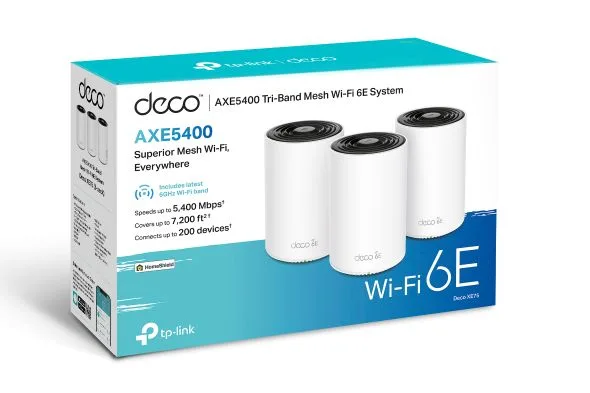 ROUTER MESH TP-LINK DECO XE75 PACK X 3 AXE5400 WIFI6E | TRIBAND 2.4GHZ/5GHZ/6GHZ