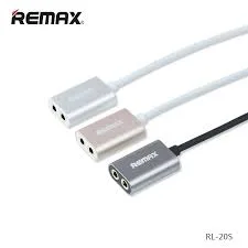 CABLE AUDIO REMAX RL-205 DUAL 3.5MM A 1 JACK GREY