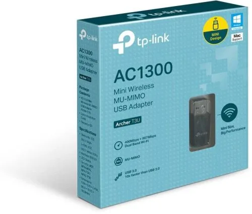 PLACA USB WIFI TP-LINK ARCHER T3U AC1300 | DUAL BAND 2.4GHZ Y 5GHZ