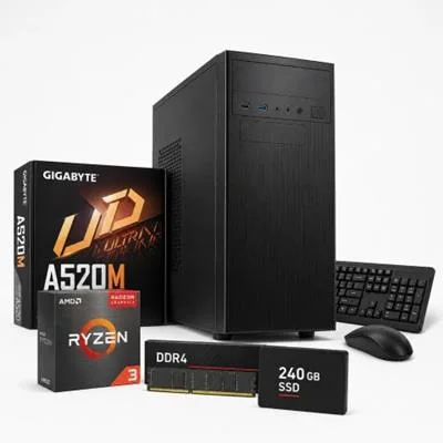 PC KIT PERFORMANCE L903 RYZEN 3 3200G+  MSI AM4 A520M-A PRO  + DDR4 8GB 3200MHZ + SSD 240GB CON TECL