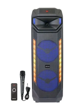 PARLANTE PORTATIL BLUETOOTH NETMAK NM-EPIC 8 X 2 40W | DIMENSIONES: 28 X 28 X 81CM KARAOKE