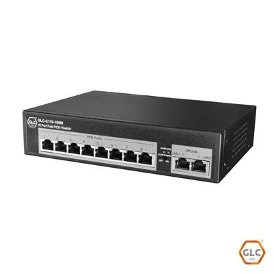 SWITCH GLC-C110-100W 8P POE 10/100M + 2P 10/100 UP