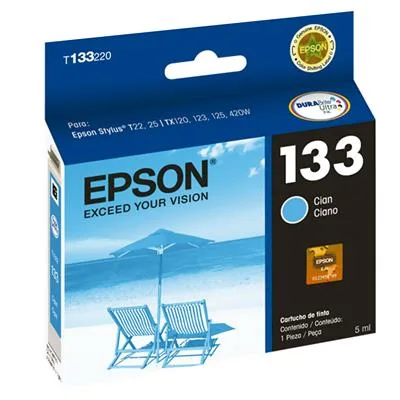CART TINTA CYAN EPSON 9ML (TX22/TX25/TX120/TX123/TX125/TX420W/TX320F)