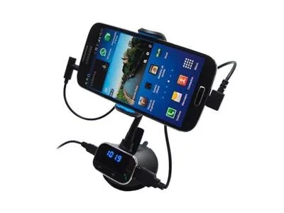 SOPORTE PARA CELULAR NISUTA (NS-FM11) CON FM Y CARGADOR