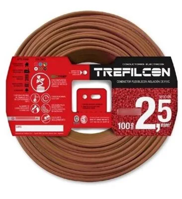 CABLE ELECTRICO TREFILCON 1X2.5MM UNIPOLAR X100MTS MARRON