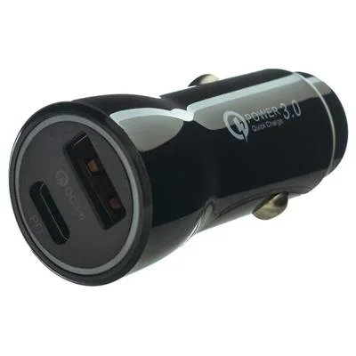 CARGADOR PARA AUTO USB Y TIPO C 20W/18W