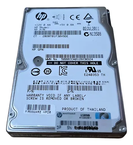 DISCO SAS HP 146GB 15 SAS P/N: 627114-001 SERVER