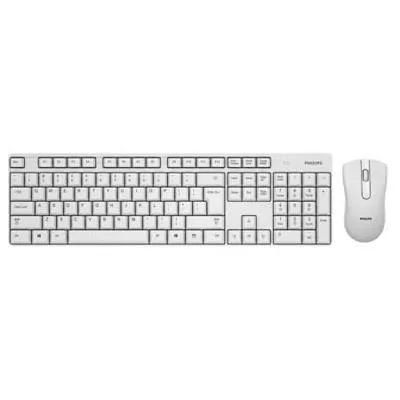 KIT MOUSE+TECLADO PHILIPS C501 SPT6501W INALAMBRICO 104 TECLAS BLANCO