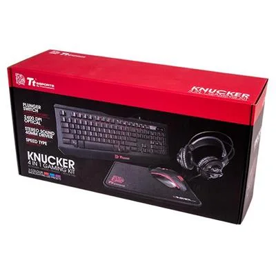 COMBO TT 4 en 1 KNUCKER Gaming Kit Teclado+Mouse+Pad+Auricular