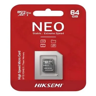 MICRO SDHC 64GB CLASE 10 HIKSEMI NEO CLASE 10 SIN ADAPTADOR HH0083