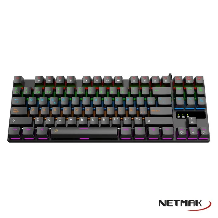 TECLADO MECANICO GAMER NETMAK NM-SKILL NEGRO