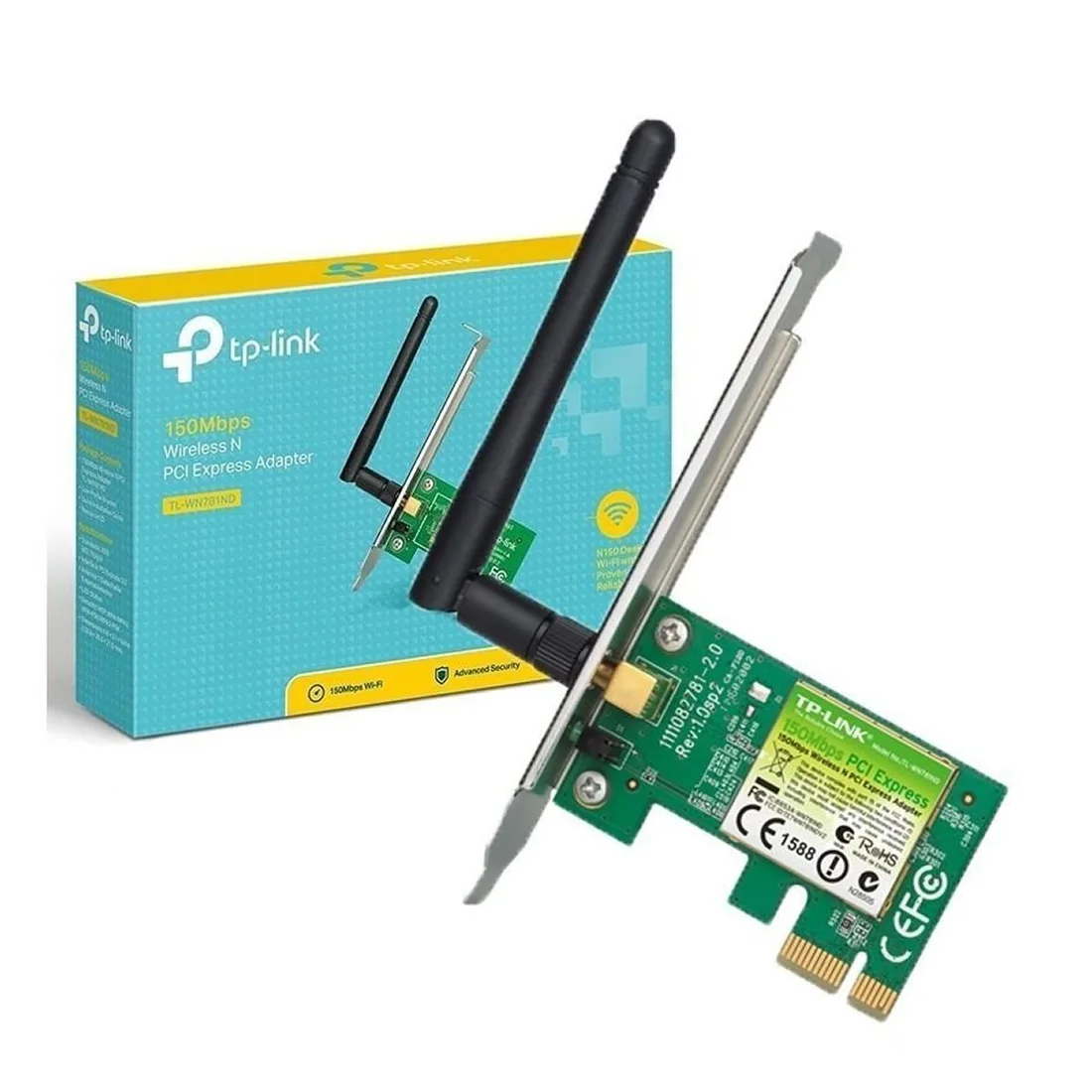 PLACA WIFI PCIE TP-LINK WN781ND | 2.4GHZ 150 MBPS