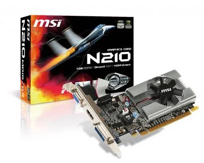 VGA PCIE MSI 1GB GFORCE GT 210 DDR3 LP - SOLO EN CONFIGURACION