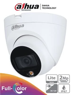 CAMDVR DOMO DAHUA 2MPX HACHDW1209TLQP FULL COLOR - LED-20M 3.6MM