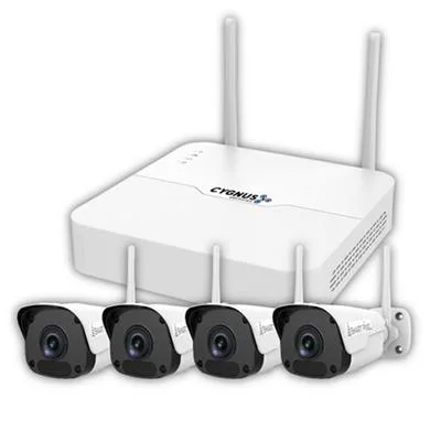 KIT CYGNUS DE 4 CAMARA IP 2MPX WIFI/NVR/HDD1TB WD