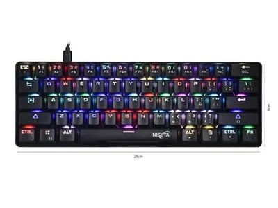 TECLADO MECANICO NISUTA NSKBGZ61 GAMER RGB DE 61 TECLAS CON SOFTWARE