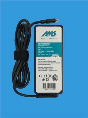 CARGADOR LENOVO  AMS12032-LE  65W 20 V 3.25A SLIME TIPO C   - COMPATIBILIDAD E