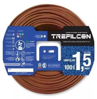 CABLE ELECTRICO TREFILCON 1X1.5MM UNIPOLAR X100MTS MARRON