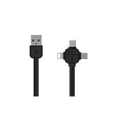 CABLE USB RC-066TH 3 EN 1 USB BLACK REMAX - MICRO USB USB C Y LIGHTNING